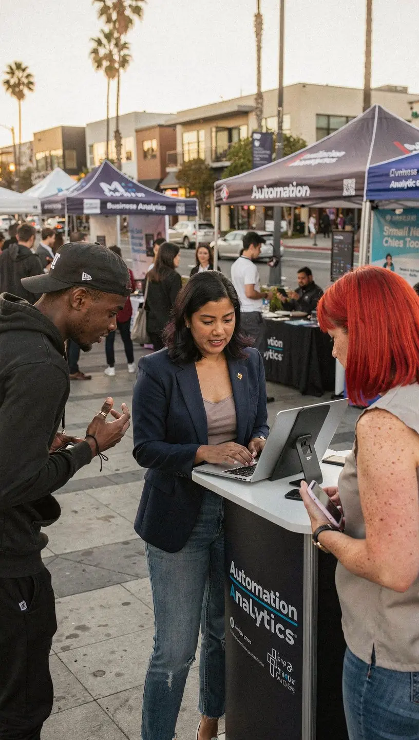 Infographic illustrating step-by-step automation implementation process for small businesses in Canada.